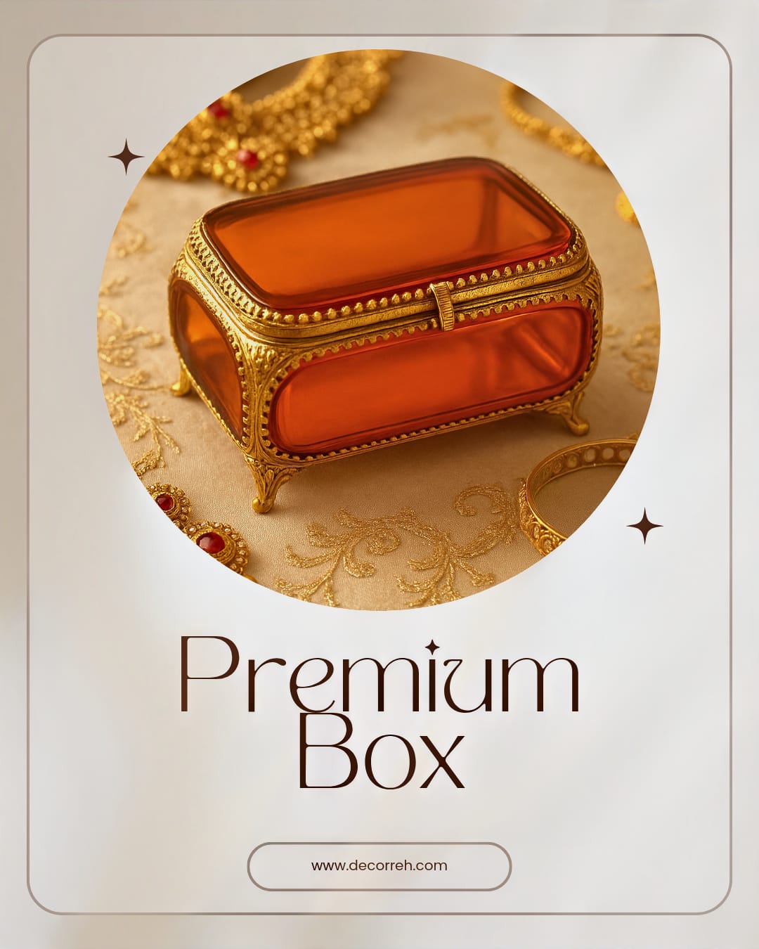 Golden Aura glass box