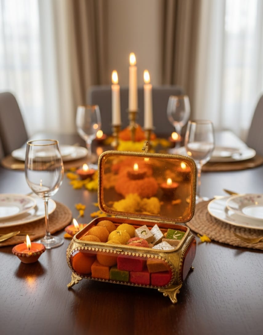 Golden Aura glass box